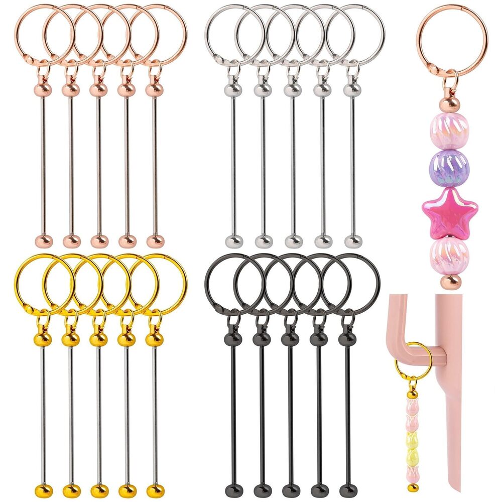 3708 20 Pack Beadable Cup Charms Metal Cups Accessories for Tumblers 4